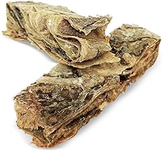 SKIPPER'S Baked Fish Skin Fingers for Dogs 1kg - 100% Natural & 100% Fish Skin Dog Treats, Hypoallergenic, Grain Free & Gluten Free Chews | Great for Teeth