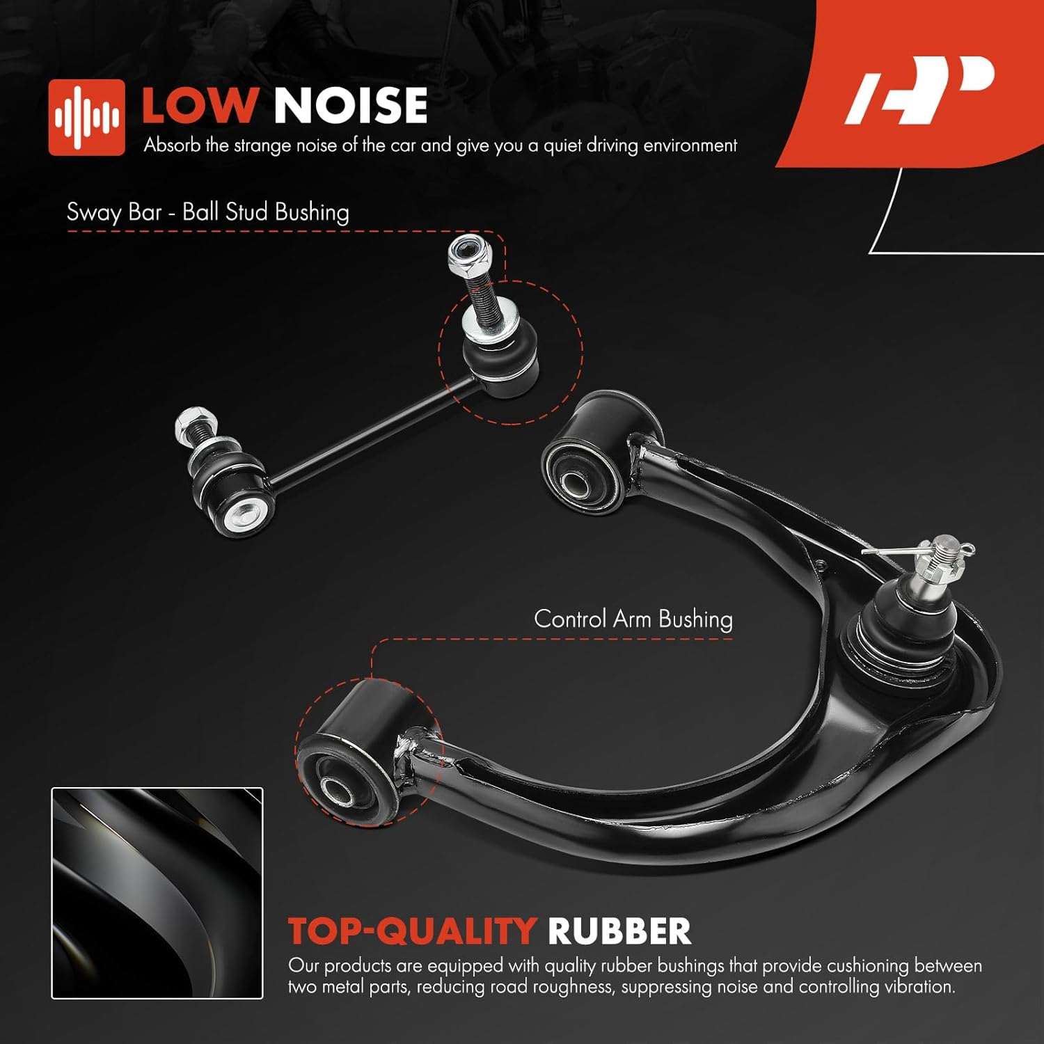 A-Premium 12Pcs Front Suspension Kit, Upper Control Arm, Lower Ball Joint, Sway Bar Link, Inner Outer Tie Rod End, Rack and Pinion Boot, Compatible with Toyota 4Runner 2003-2009, Lexus GX470 2003-2009