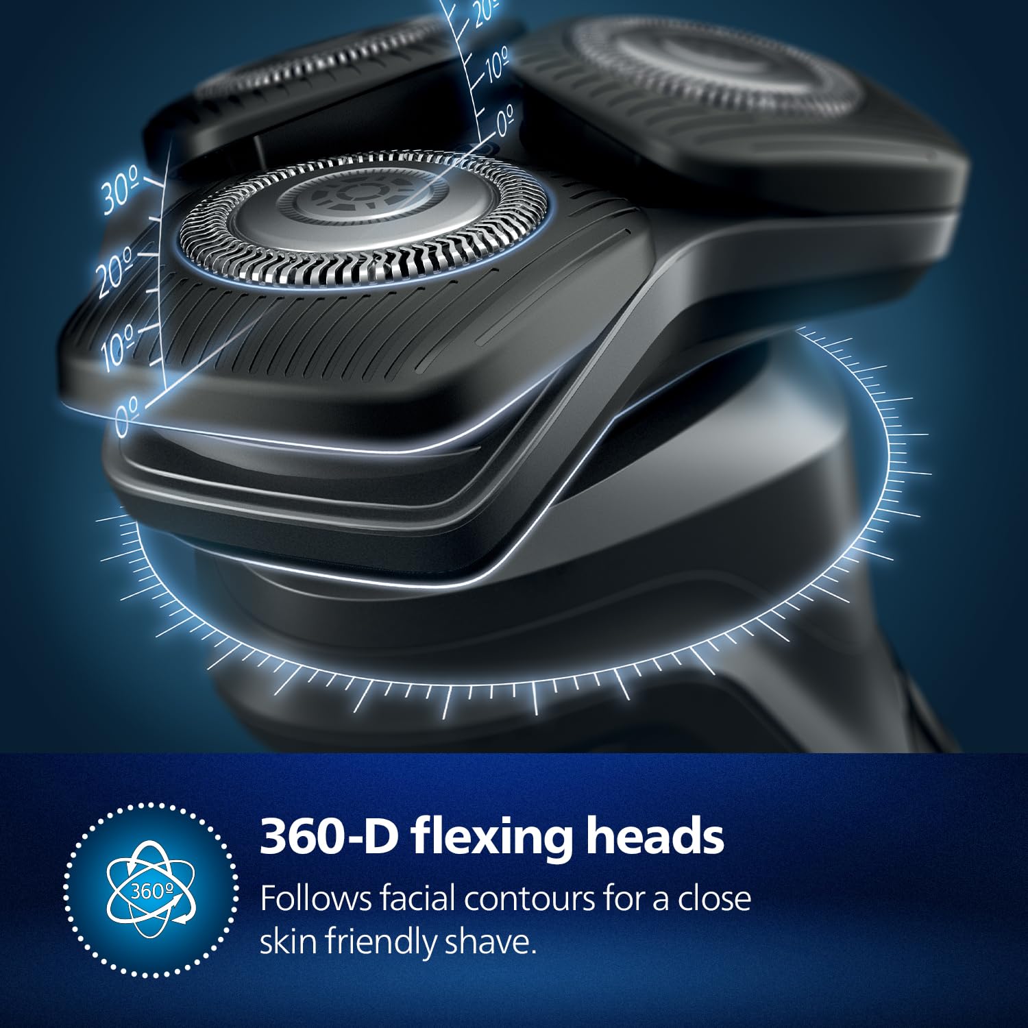 PHILIPS Electric Shaver For Men|Wet & Dry|Steel Precision Blades|Power Adapt Sensor|360 D Flexing Heads|Integrated Pop Up Trimmer|Delivers A Powerful Shave, Cuts More Hair Per Stroke*|S5885/28,Black - Image 4 thumbnail