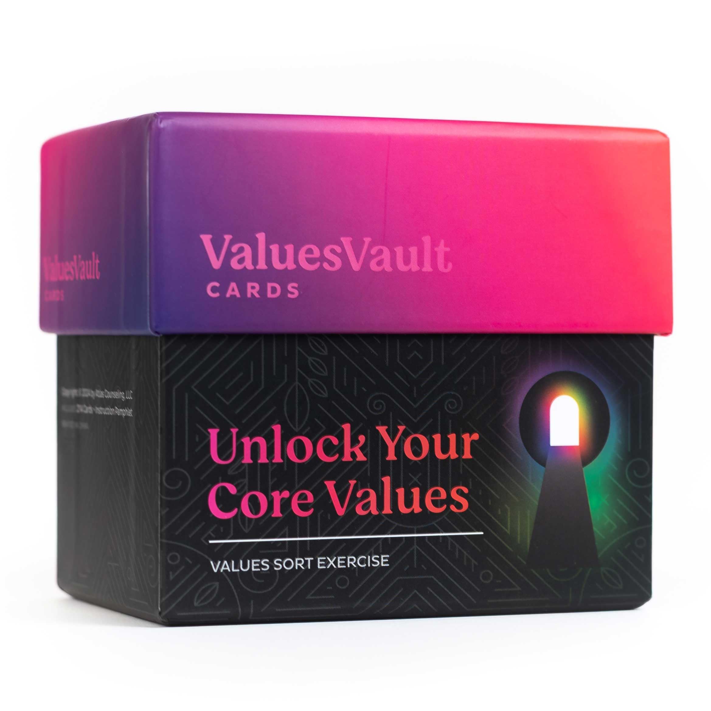 Values Vault Cards, Personal and Professional Core Values Card Set, 200+ Values for Self-Discovery and Growth