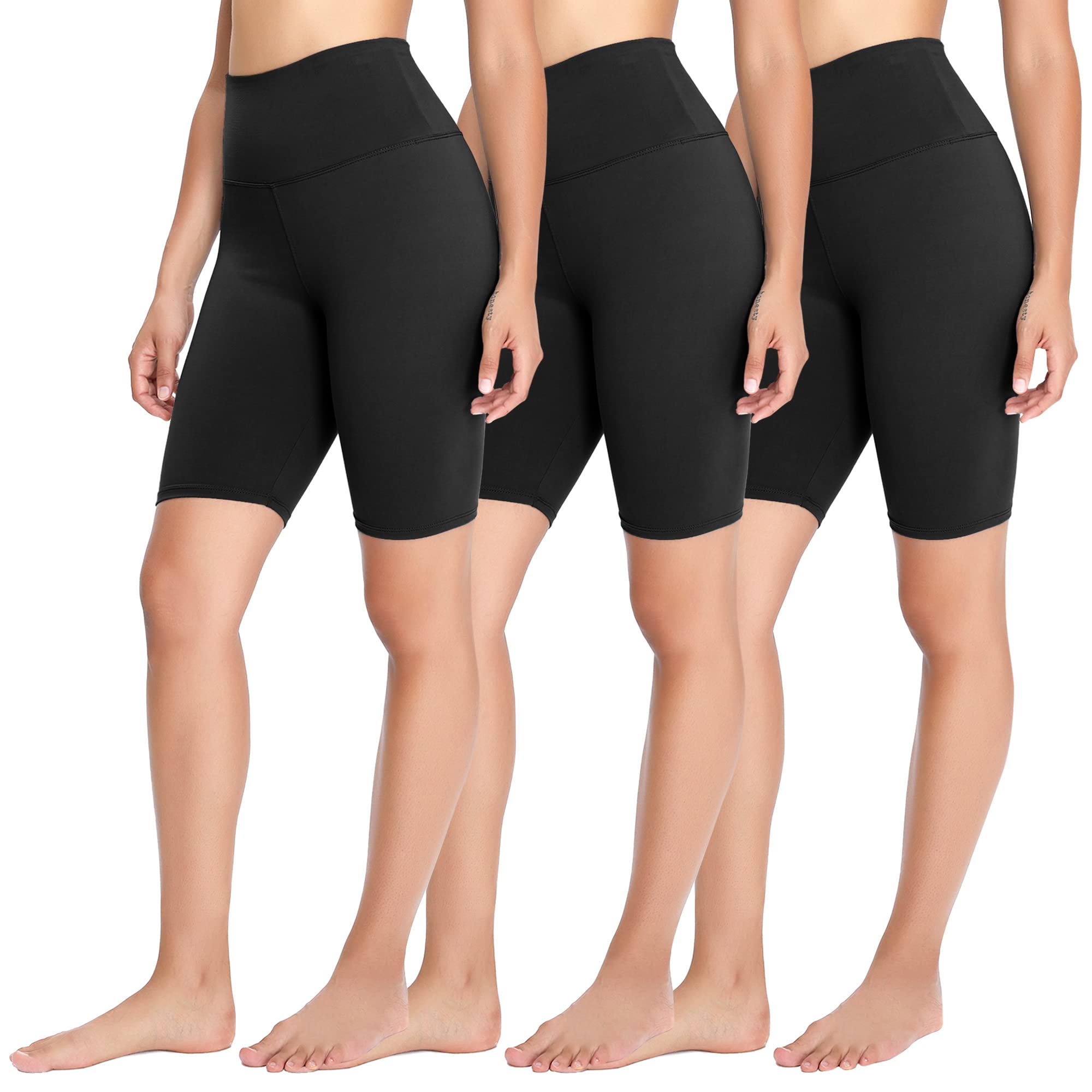 FOTOCITI 3er Pack Radlerhose Damen High Waist Kurze Sporthose Elastisch Shorts Sommer Leggings Hosen für Sport Yoga Gym
