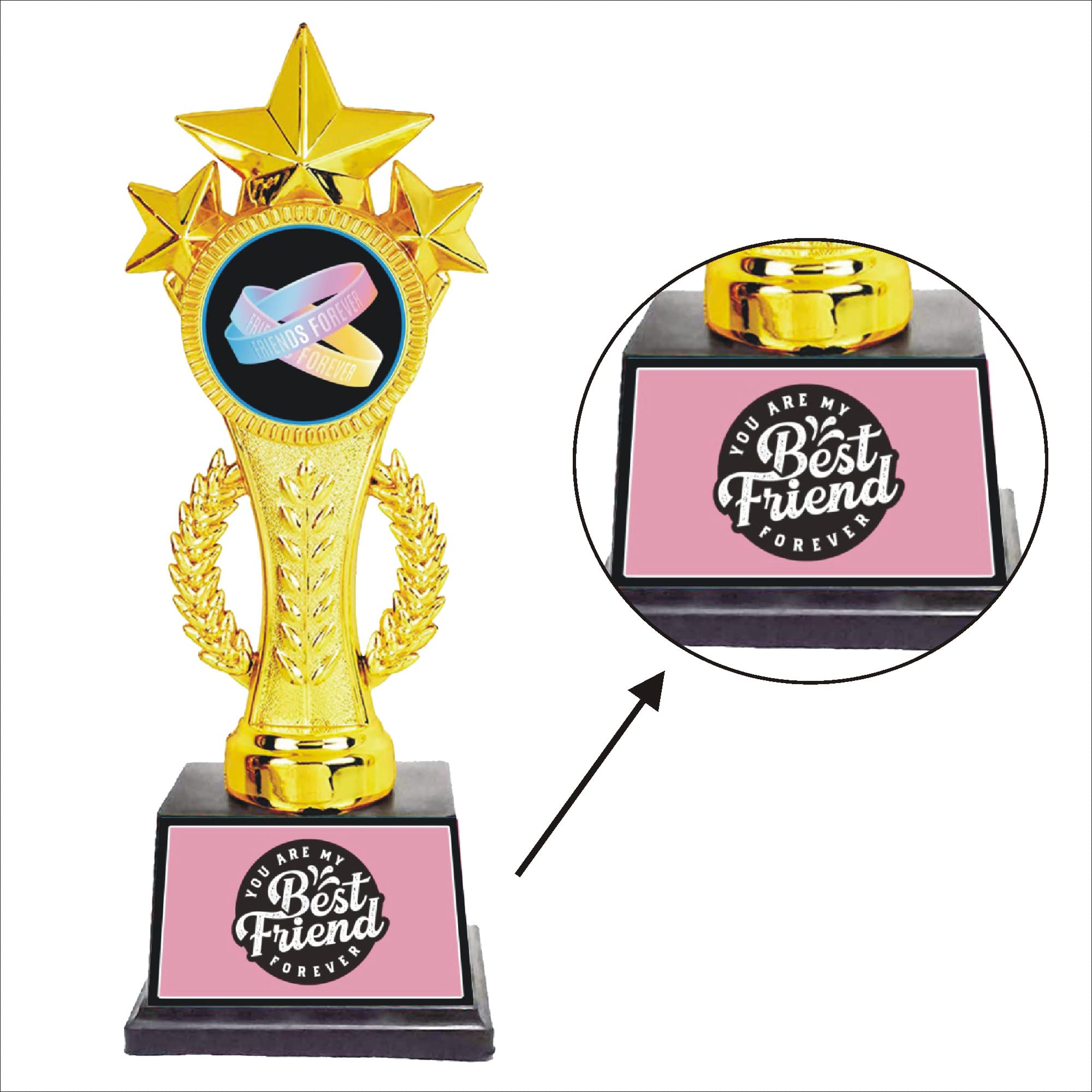 Gifts Bucket You are My Best Friend Forever Star Trophy x x  inches Friendship Day Gifts for Best Friend, Men, Women, Kids, Boy