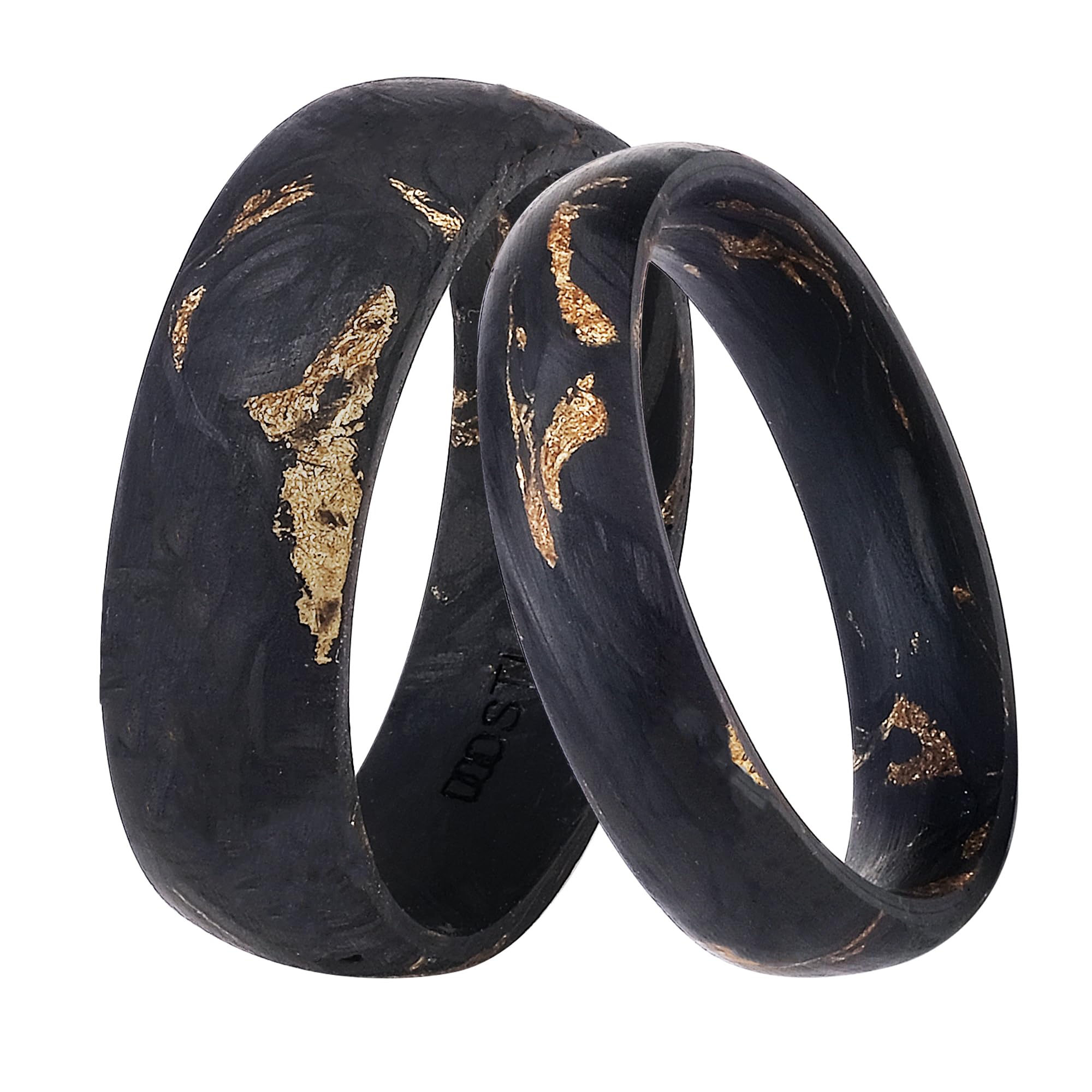 DOOSTI Trauring/Ehering/Partnerring aus Carbon - UNIQUE- Carbon marmoriert - Damen und Herren Variante