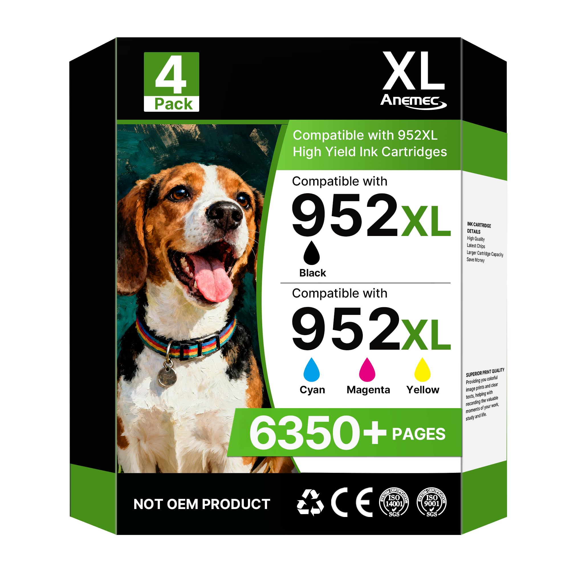 Photo 1 of Anemec 952XL Ink Cartridges 4-Pack