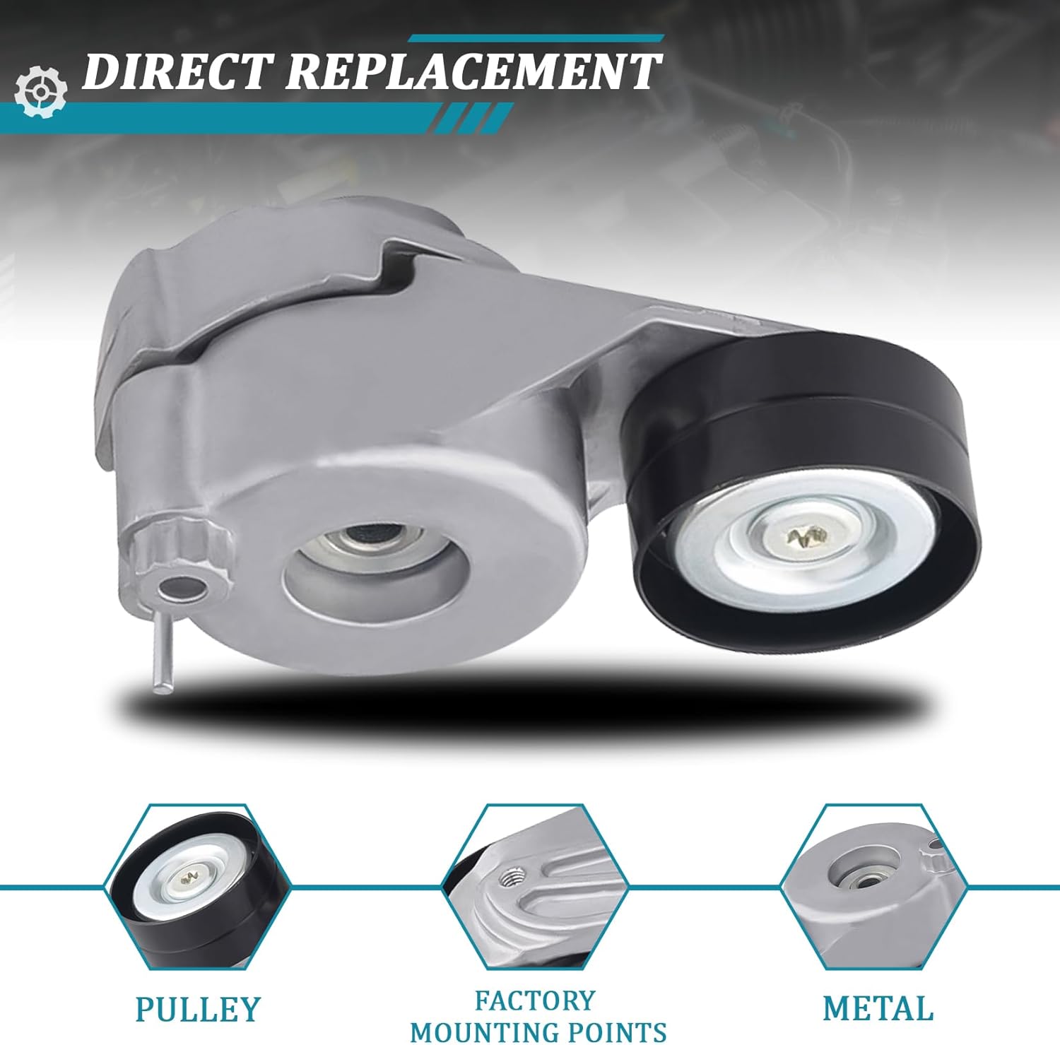 IRONTEK 6422001370 Belt Tensioner Pulley Assembly fit for Mercedes-Benz (2007-2009 E320/ 2011-2013 E350/ 2007-2009 GL320/ 2010-2012 GL350/ 2007-2009 ML320/ 2010-2011 ML350) #534018310 68040206AA