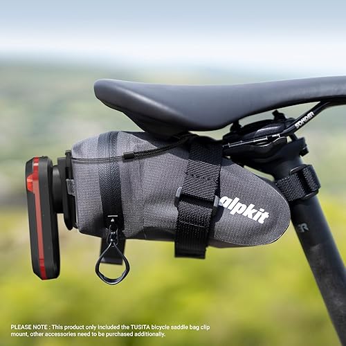 Miniatura 6 de TUSITA Soporte de clip para bolsa de sillín de ciclismo (ranura pequeña) compatible con Garmin Varia RTL515, RTL510, RVR315, Magene L508 con