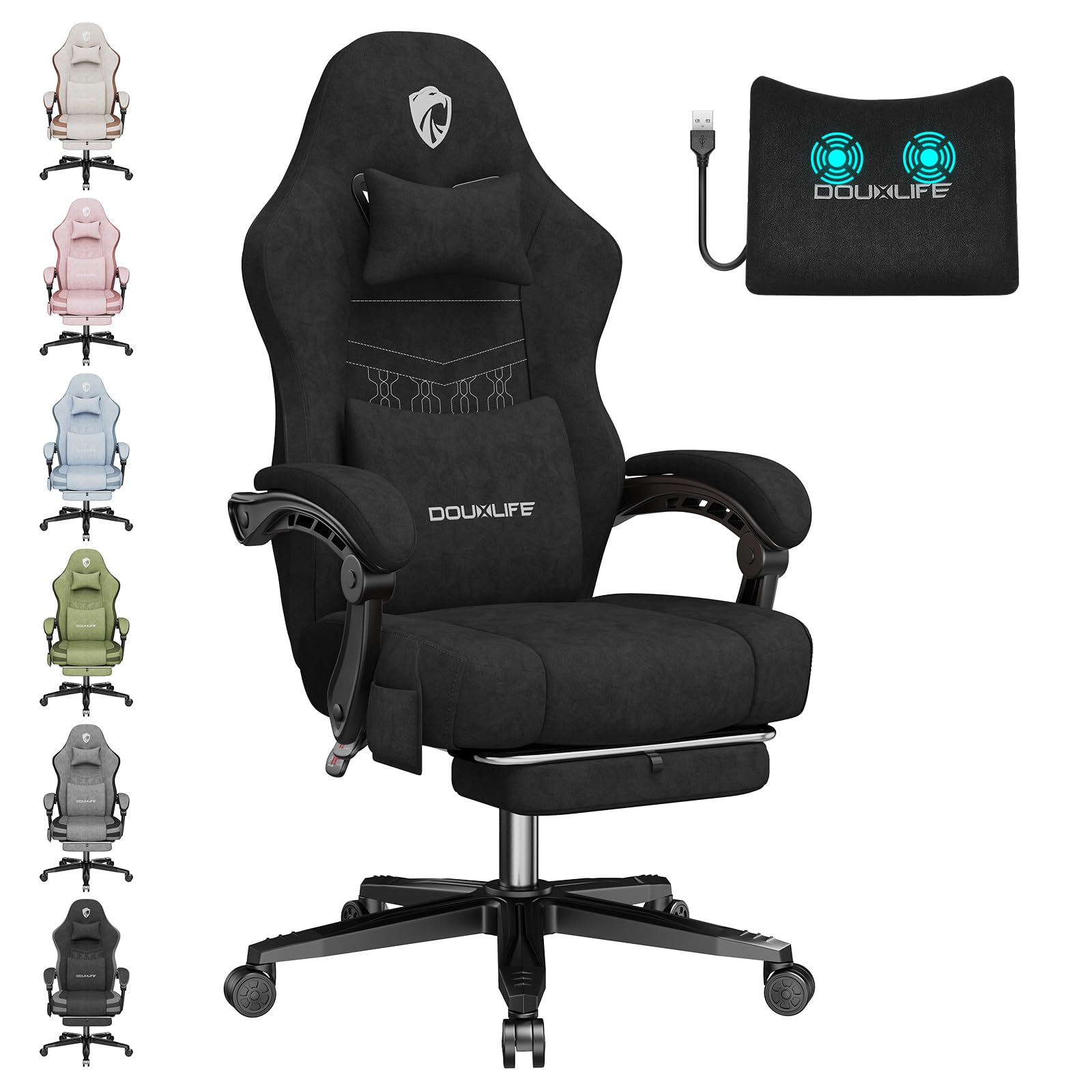 Douxlife Chaise Gaming Ergonomique avec Massage Chaise de Bureau