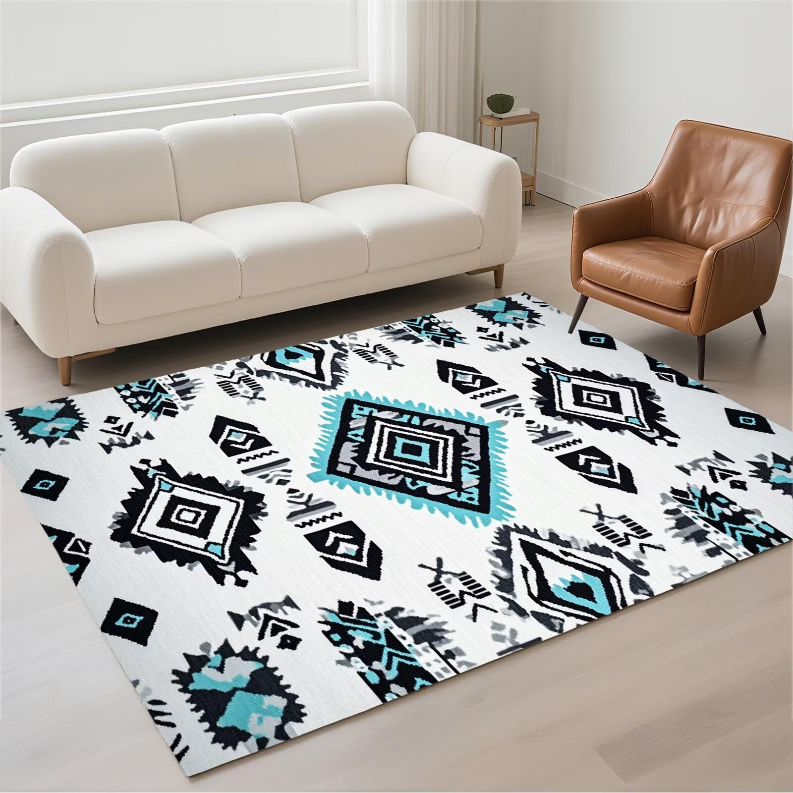 Carpet pour chambre moderne en pile bouclée résistant et lavable de taille rectangulaire 120x180