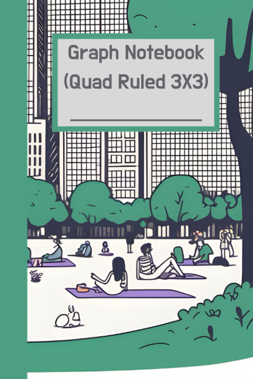 Graph Paper Mini Note book, 6X9 inch Dot Grid Paper Notebook, 120 pages Quad Ruled 3X3(3 squares per inch): Bryant Park