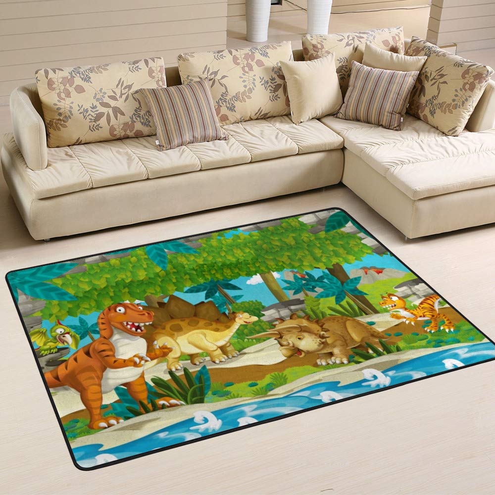 Tapis de sol enfant dinosaure heureux Ruchen maison salon chambre