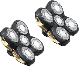 5 Practical Replacement Shaver Heads for Electric Shaving Bald Tool (Gold, Sold 2)