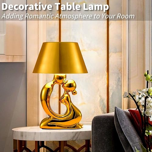 Miniatura 2 de Brabola Lámpara de mesa inalámbrica, lámpara de estatuas de Thinker, lámpara de escritorio estética LED táctil, recargable, funciona con pilas, luz