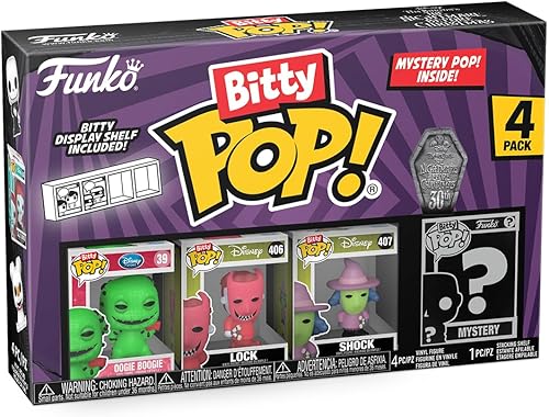 Miniatura 3 de Funko Bitty Pop The Nightmare Before Christmas - Oogie Boogie 4PK - Mini figura de Oogie Boogie, Lock, Shock and A Surprise Mystery - Coleccionable