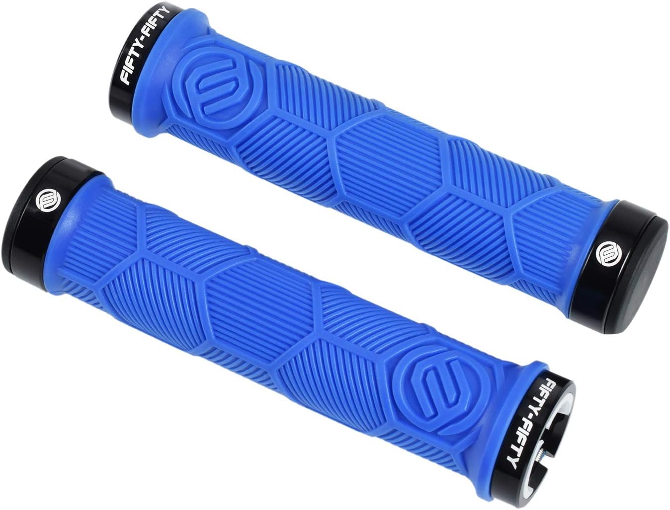 FIFTY-FIFTY Double Lock-On Mountain Bike Grips, Bicycle Handlebar Locking Grips, Non-Slip MTB Handle