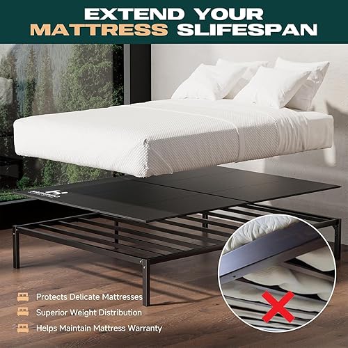 Miniatura 7 de Bunkie Board Queen - Tablas de plástico huecas prémium de 0.394 in para debajo del colchón, soporte resistente, transpirable, perfil bajo,