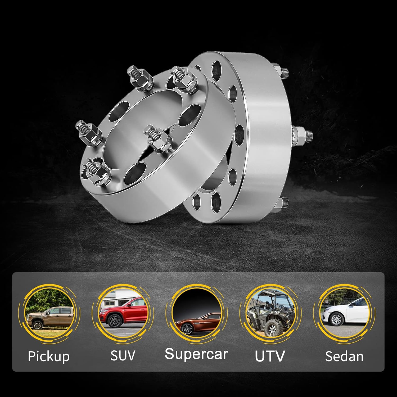 ROADFAR 2Pcs 4 Lug Wheel Spacers 4x110 1.5 inch Thickness Bore 74mm Thread Pitch 10x1.25 Wheel Spacers Compatible for King Quad 750 2008-2014