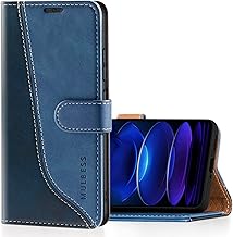 Mulbess Case for Xiaomi Redmi Note 12 Pro 5G, Flip Case, Leather Case, Wallet Case, Elegant Blue Diamond