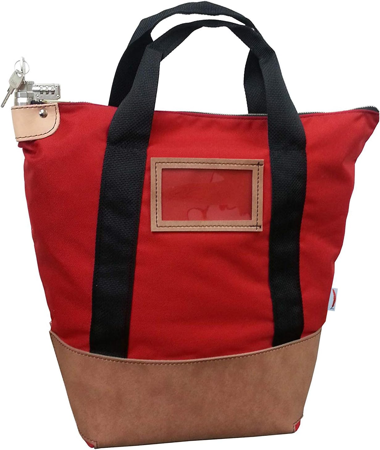 Locking Courier Bag 1000 Denier Nylon Combination Keyed Lock(Red)