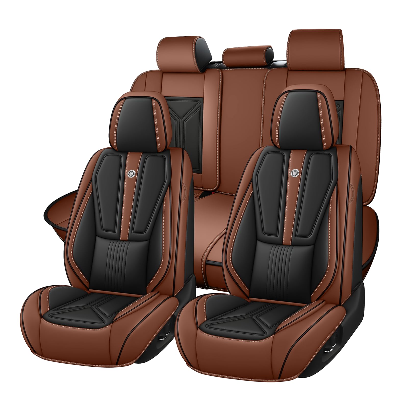 Car Seat Covers Full Set for Chevrolet Chevy Camaro 2016-2024,Black&amp;Brown