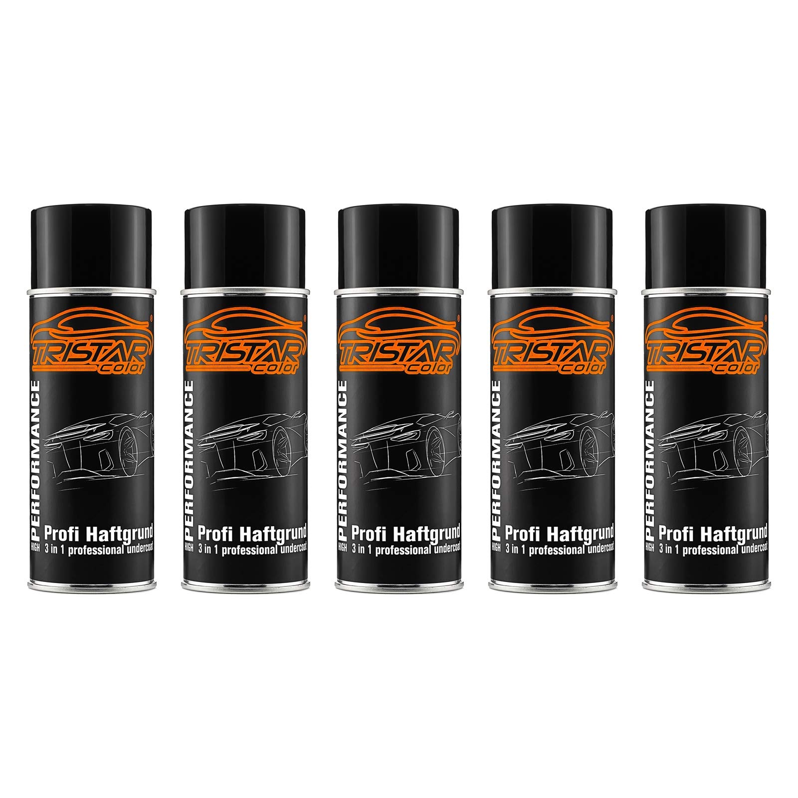 TRISTARcolor 3 in 1 Rostschutz Haftgrund Füller Spraydose 5 x 400ml grau