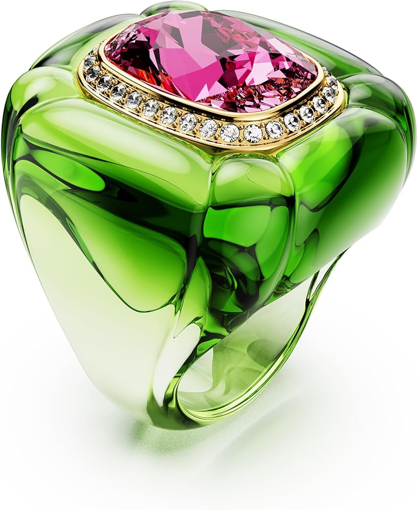 Amazon.com: Swarovski Dulcis cocktail ring, Cushion cut, Pavé