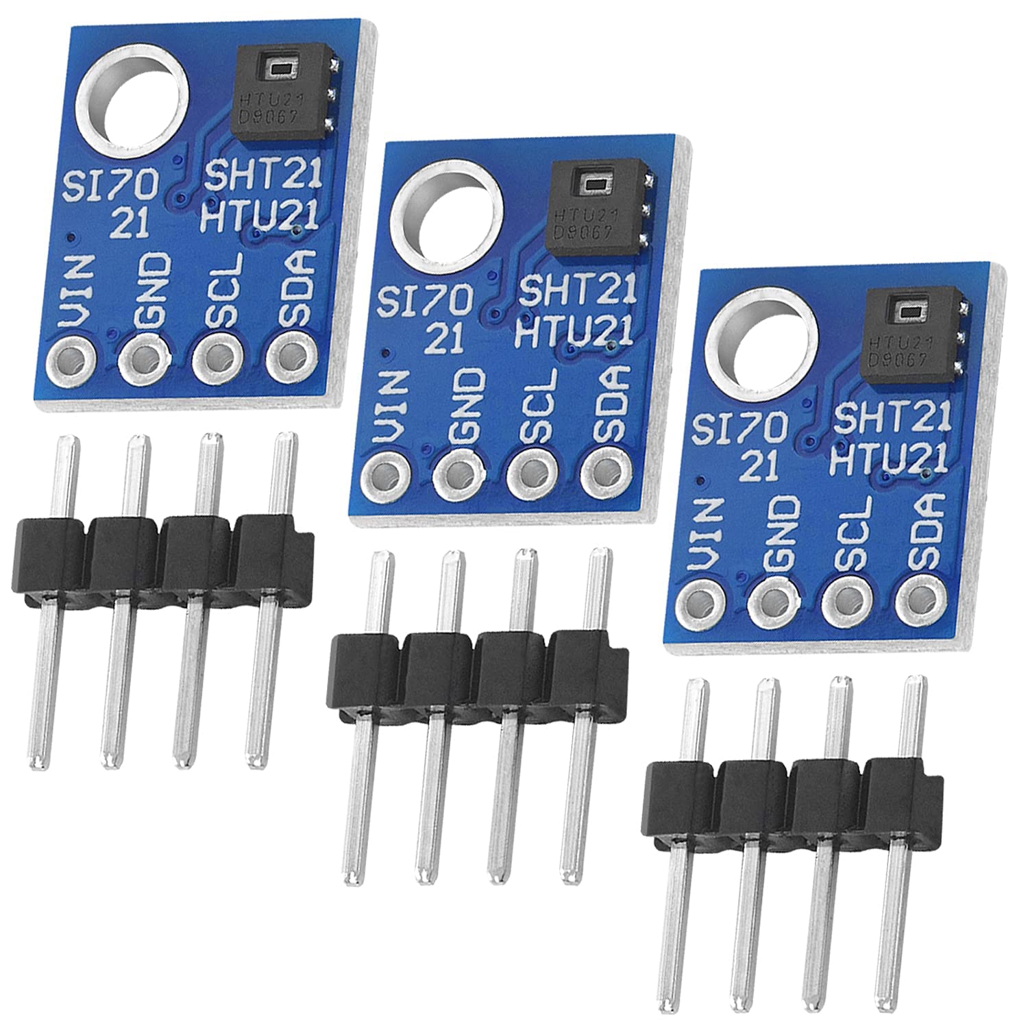 AZDelivery3 x GY-21 HTU21 Humidity and Temperature Sensor Module SHT21 with I2C Interface compatible with Arduino and Raspberry Pi including E-Book!