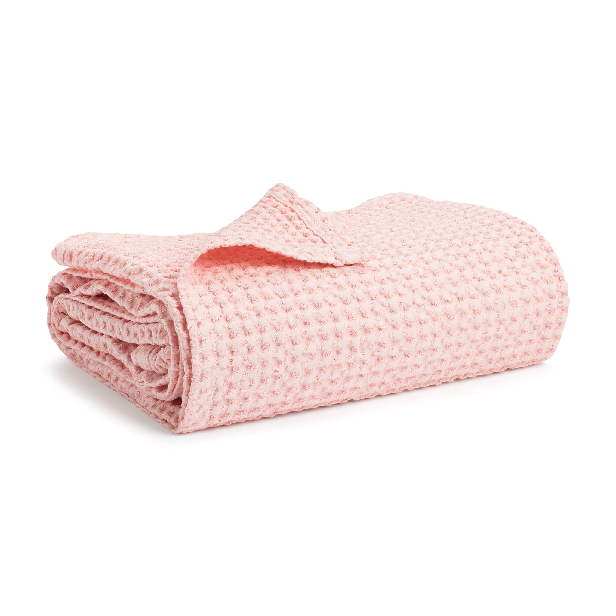 Simka Rose Waffle Baby Blanket Cotton Soft Breathable Swaddle Blanket for Nursery, Stroller & Crib Blanket -Receiving Blankets for Boys & Girls Gender