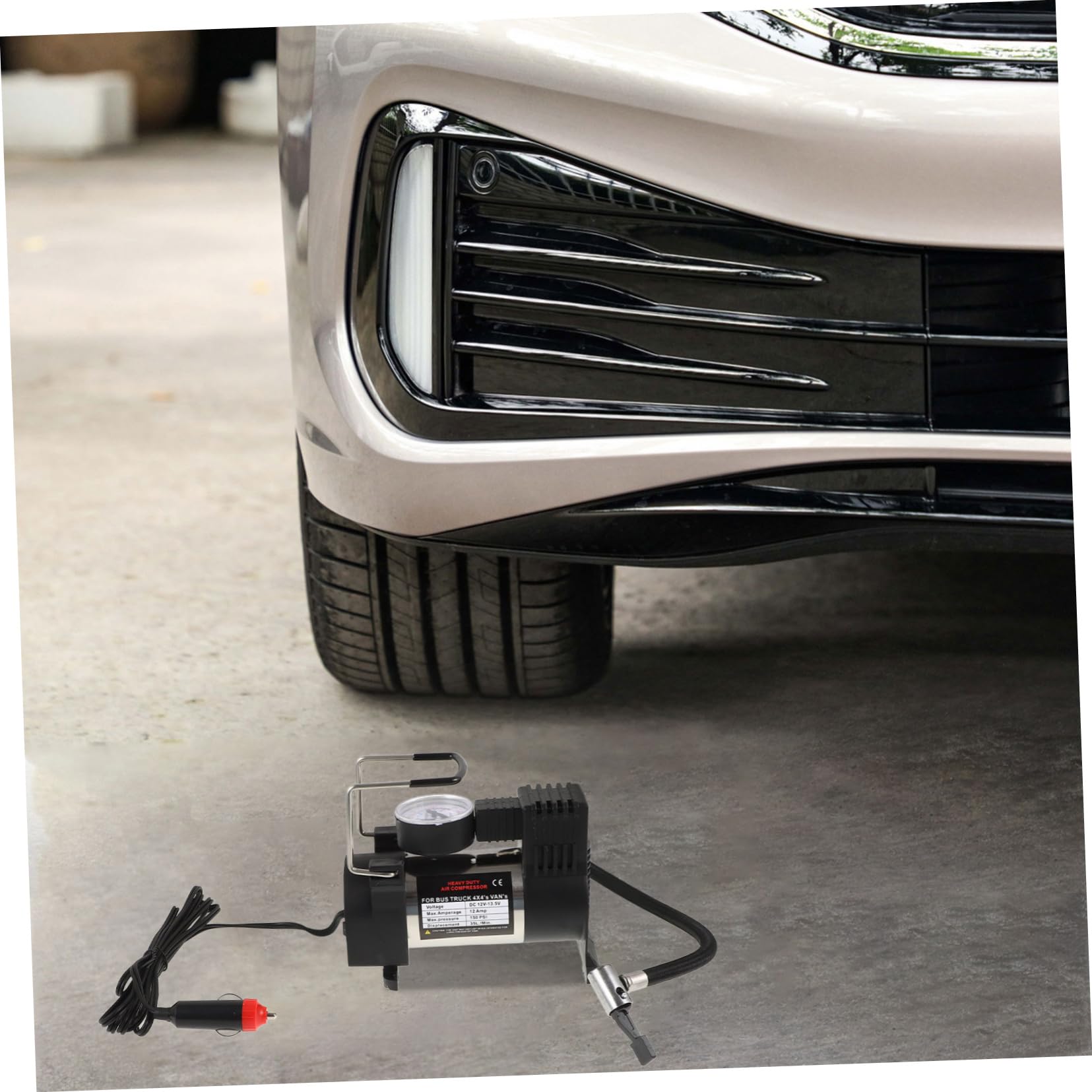 jojofuny Compresseur D’air pour Voiture 12v Monocylindre en Métal