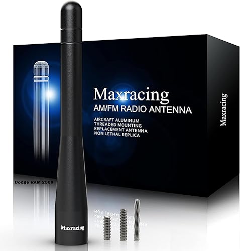 Miniatura 10 de MAXRACING Antena corta de aluminio compatible con Chevy Silverado 1500 2006-2024