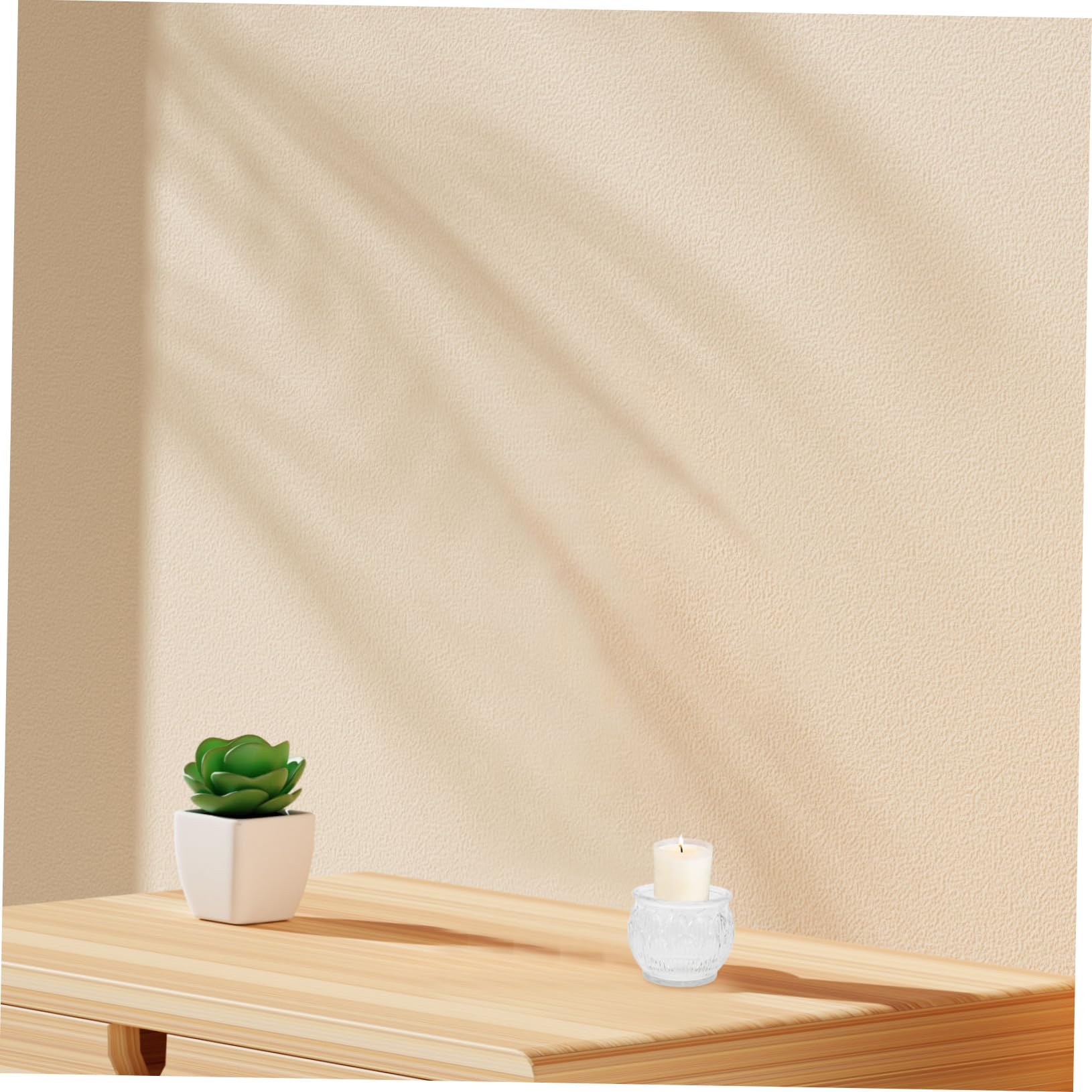 RORPOIR 6pcs Lotus Candlestick Votive Candle Holder Aromatherapy Candle Cup Tea Light Container Desktop Glass Candleholder Glass Tealight Holder Stable Base Candle Holder Party Candle Cup