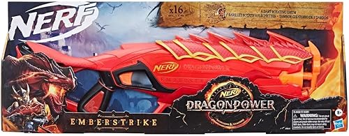 Miniatura 7 de Nerf DragonPower Emberstrike Blaster, inspirado en mazmorras y dragones, tambor de 8 dardos, 16 dardos Nerf, almacenamiento de dardos
