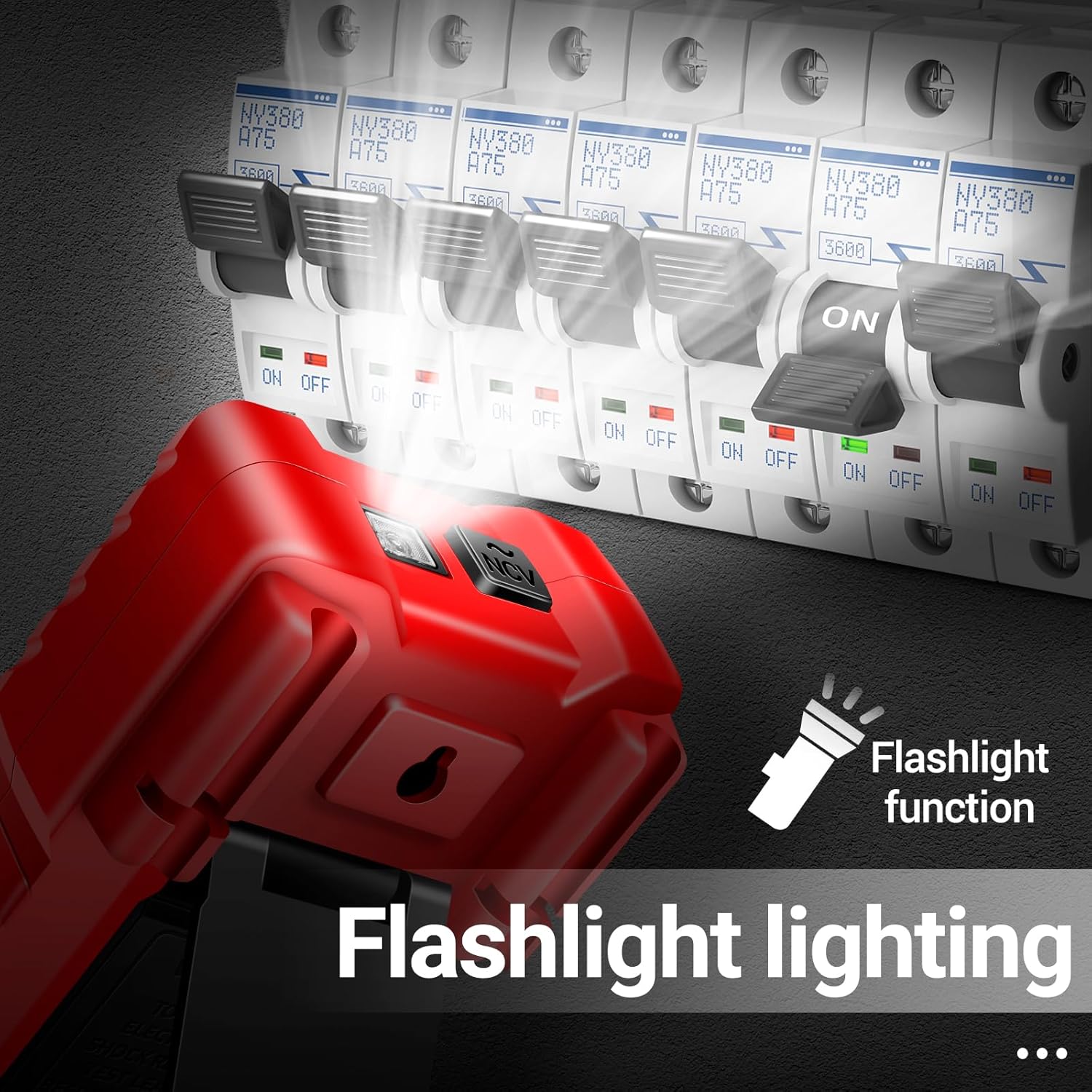 ANENG Multimeter with HD backlit display showing a reading