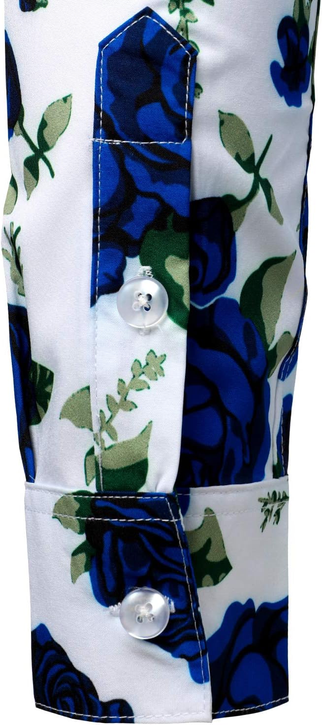 ZEROYAA Men's Fashion Urban Design 3D Printed Slim Fit Long Sleeve Button Up Dress Shirts - Image 6