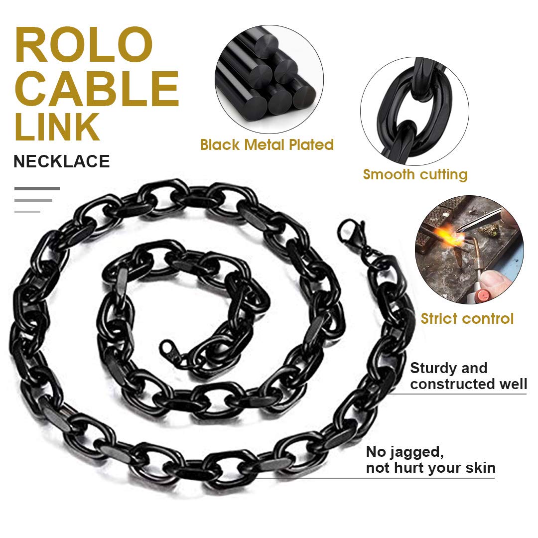 ChainsHouse Collana Donna Catena Rolo in Acciaio Inossidabile Impermeabile
