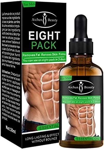 Miniatura 3 de AICHUN BEAUTY Paquete de ocho aceites esenciales abdominales para hombres, cintura fuerte, torso varonil, líneas lisas, prensa, fitness, quemar el