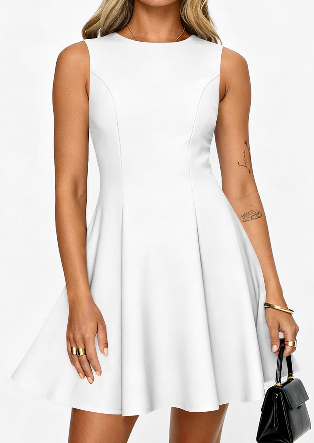 PRETTYGARDEN Cocktail Dresses for Women 2026 Summer Formal Boat Neck A Line Spring Elegant Graduation Party Mini Dress - Image 5