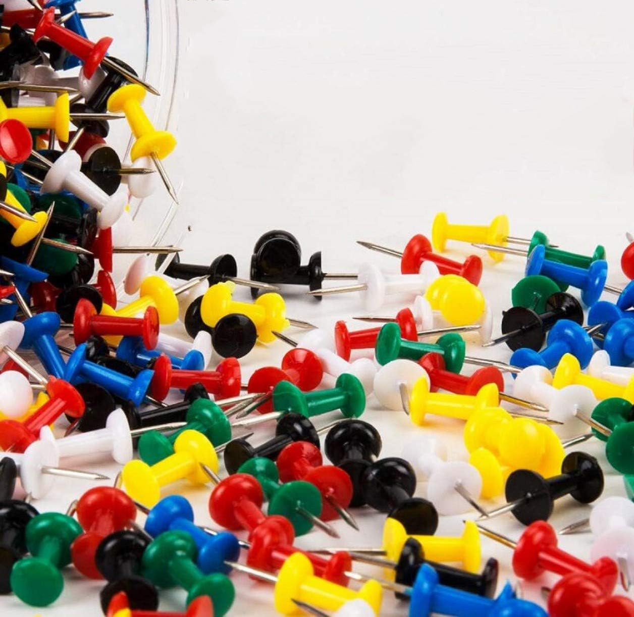 (イエロー) プッシュピンタック サムタック 2000個 標準ピン