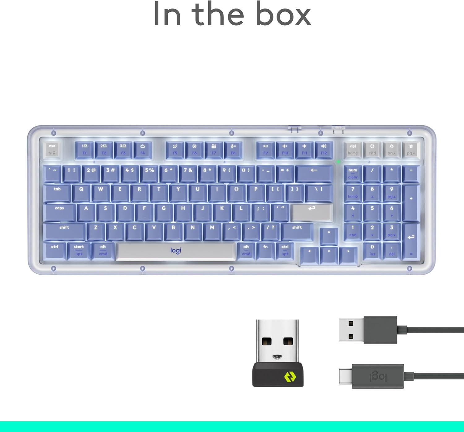 Logitech Alto Keys K98M keyboard and accessories in box