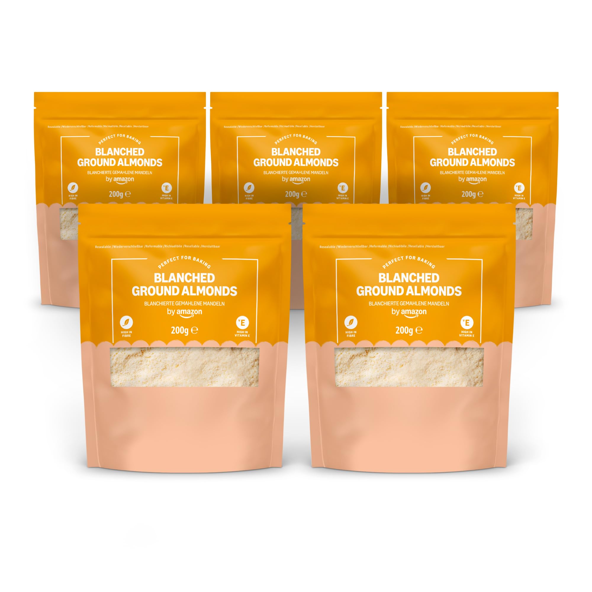 by Amazon Blanchierte Gemahlene Mandeln - 200g, 5 Stück