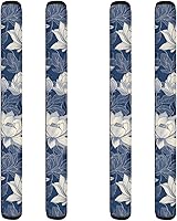 Vista 36 de Fundas para manija de puerta de refrigerador con flores marrones, 4 piezas, funda para manija de refrigerador, protector de decoración hecho a mano