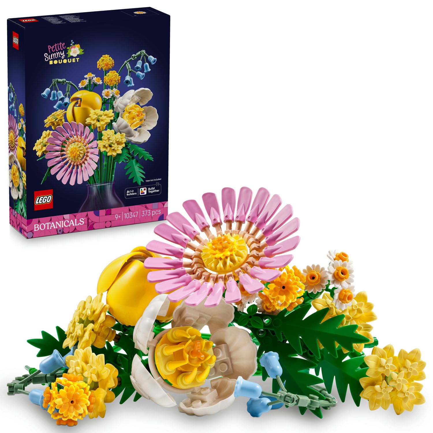 LEGO Botanicals Küçük Sarı Buket 10347 - Papatya, Şakayık ve Lale İçeren Sevgililer Günü'ne Özel Dekoratif Çiçek Buketi Yapım Seti (373 Parça)