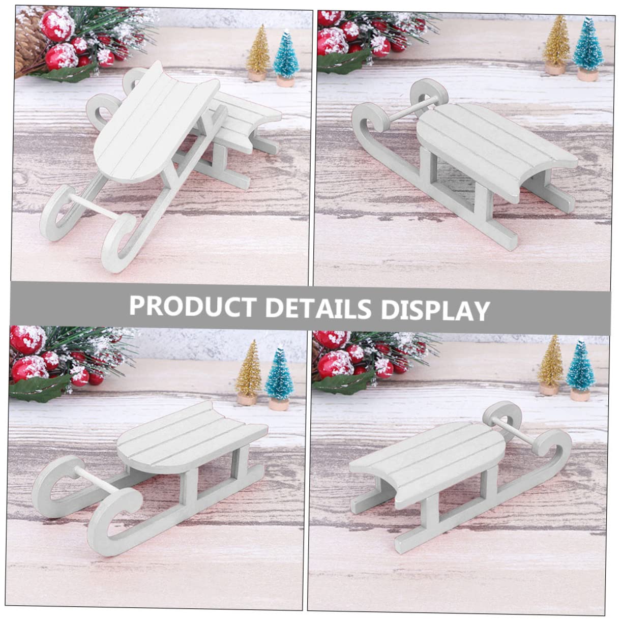 Toyvian 8 Pz Natale in Ritagli in Natale Mini Scatola Bianca