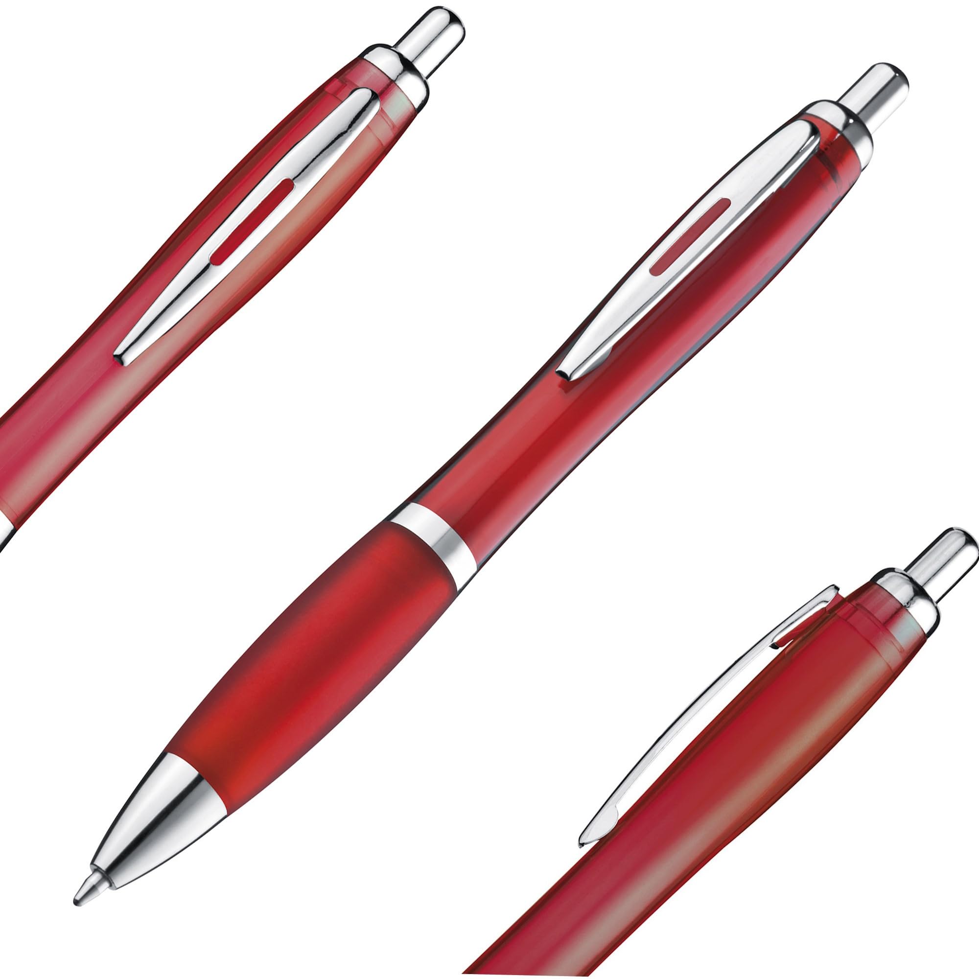 Libetui Set Of 10 Ergonomic Ballpoint Pens Dark Red India - View #3