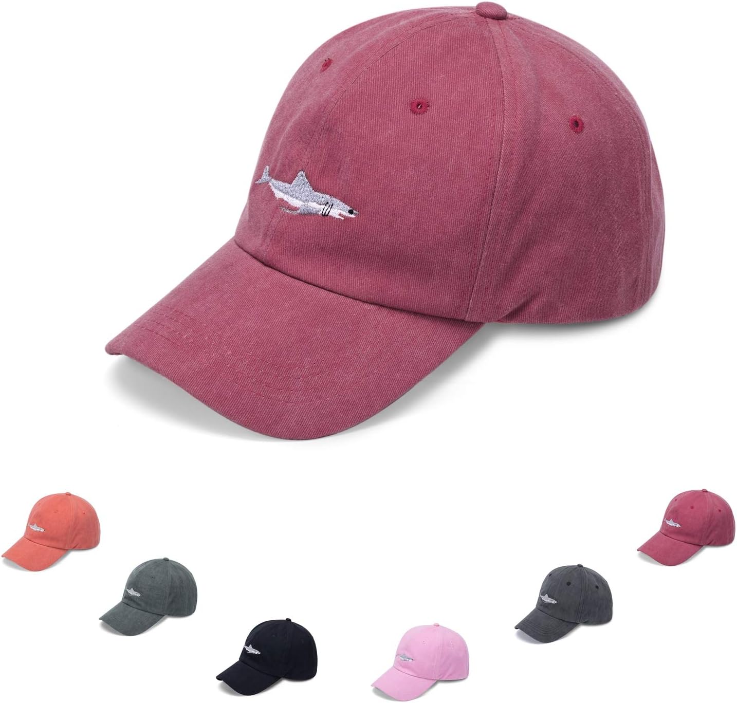 Washed Plain Baseball Cap for Men and Women, Unisex Adjustable Baseball Hat with Embroidery, Classic Cotton Dad Hat
