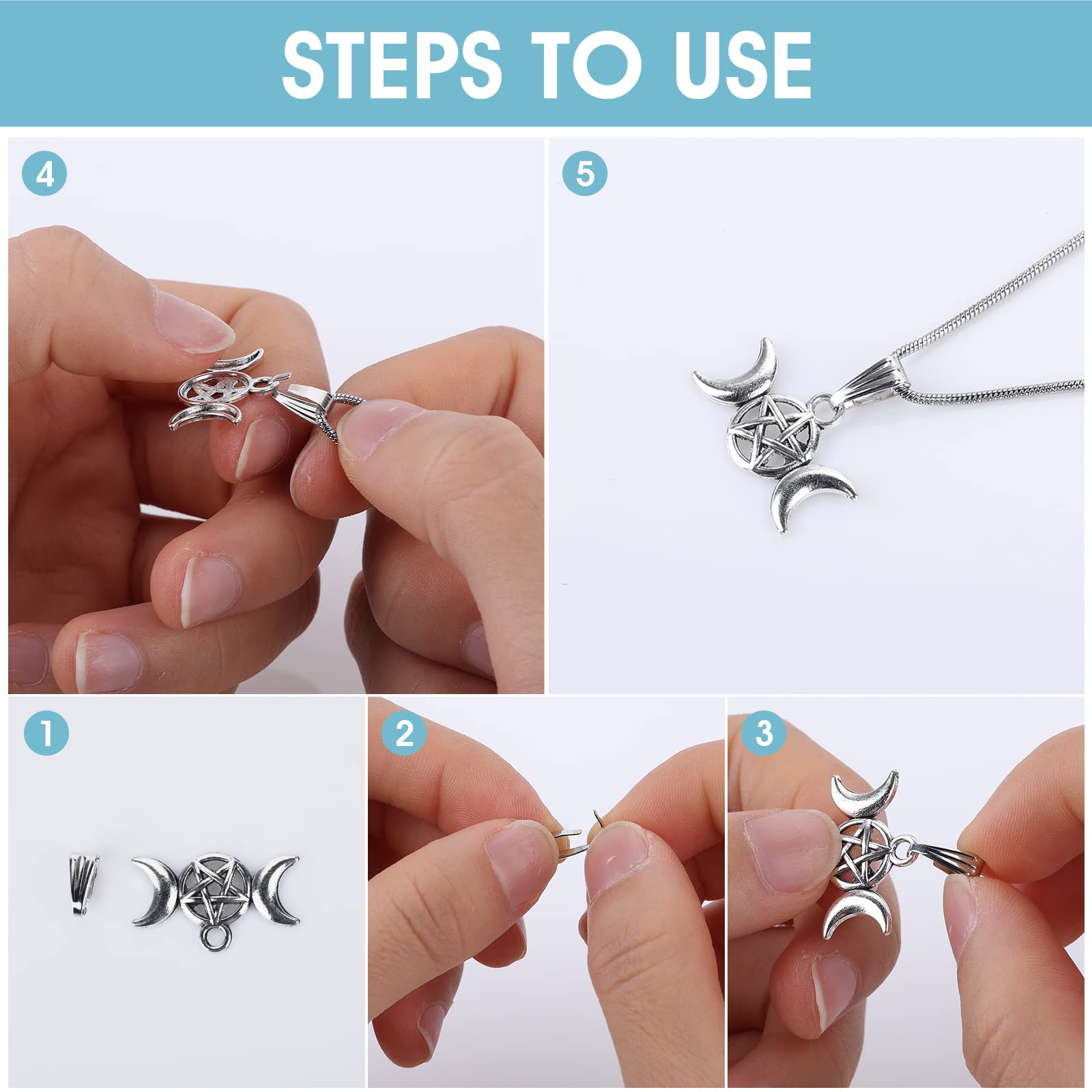 2 Metri 1 Metro In Acciaio Inox Foglia Stella Catena A Maglia Ciondola Ciondoli Ciondoli Catene - Foto 9