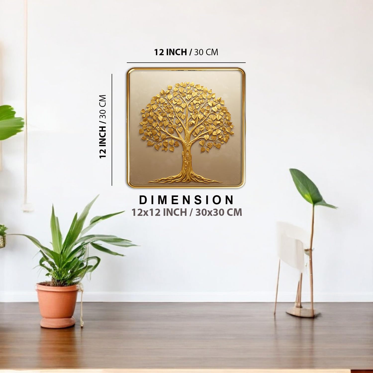 Golden Tree Photo Frame - Elegant Wall Decor -2