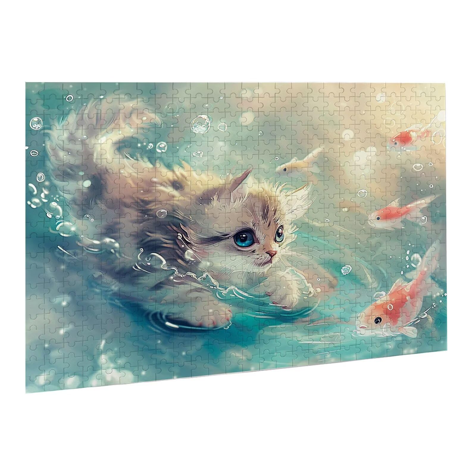 Jigsaw Puzzle, 6000 Pezzi Puzzle Classici, Pesce Puzzle Rilassamento Intelligence, Mpossibile Difficile Puzzles impegnativo per adulti Puzzles per Gioco Familiare, Regalo per Amore Amico Gatto K0F-888