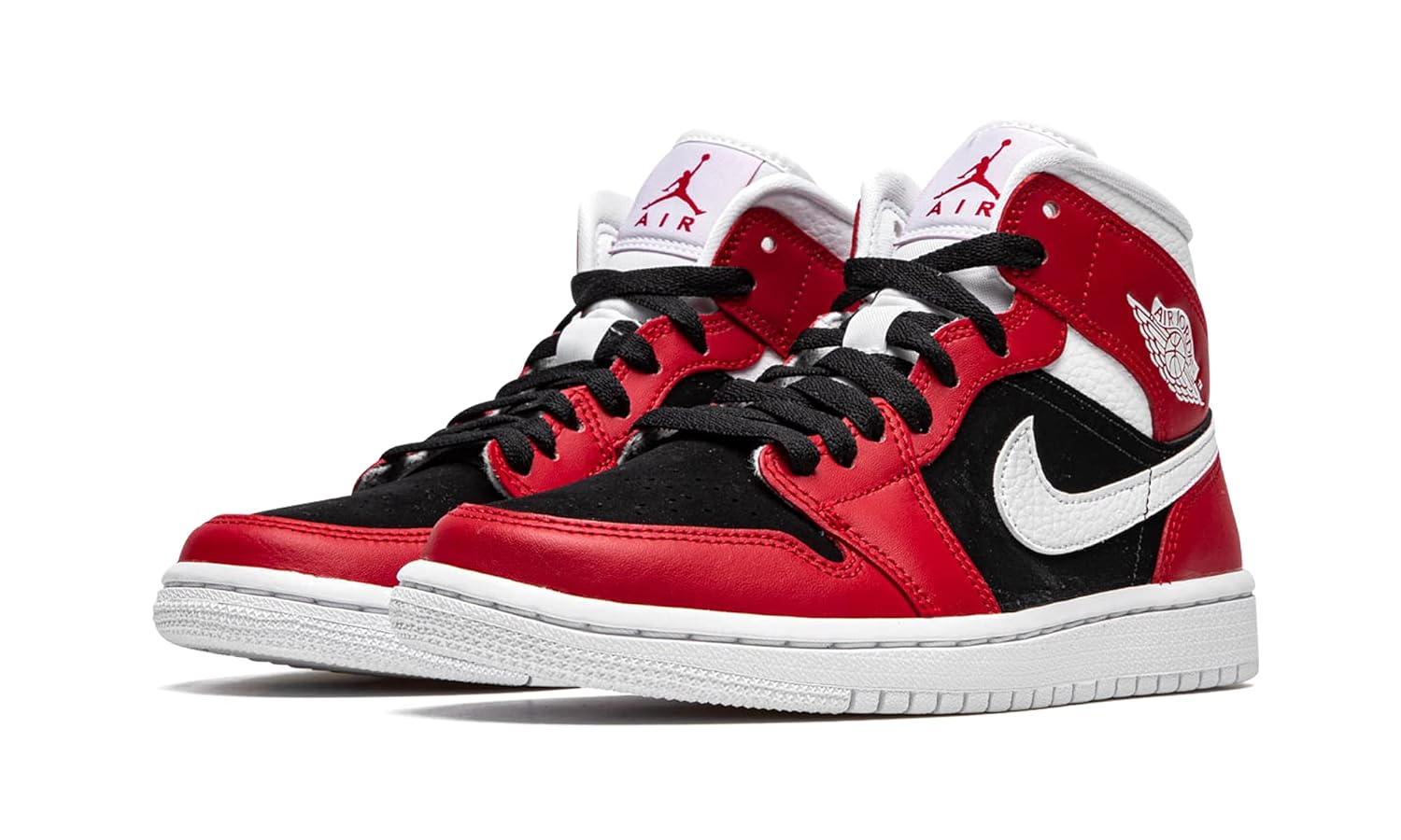 Amazon.com | Nike Women's Jordan 1 Mid shoe, Gym Red/White