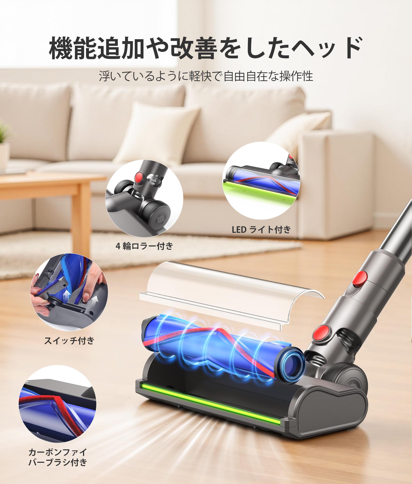 Amazon | iSingo ダイソン SV18 ヘッド 交換用 | V12 Detect Slim