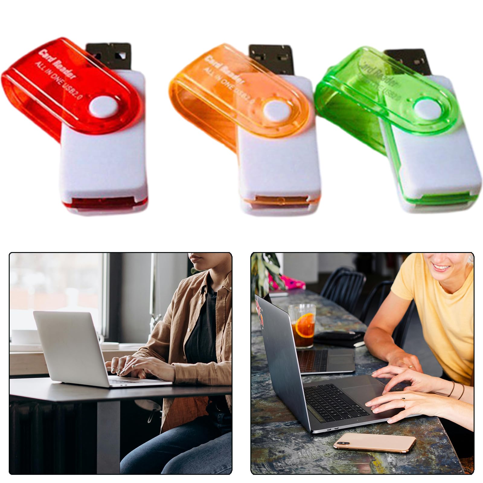 Lector de tarjetas USB TF para memoria de PC a adaptador USB MS para cámara de lectura simultánea